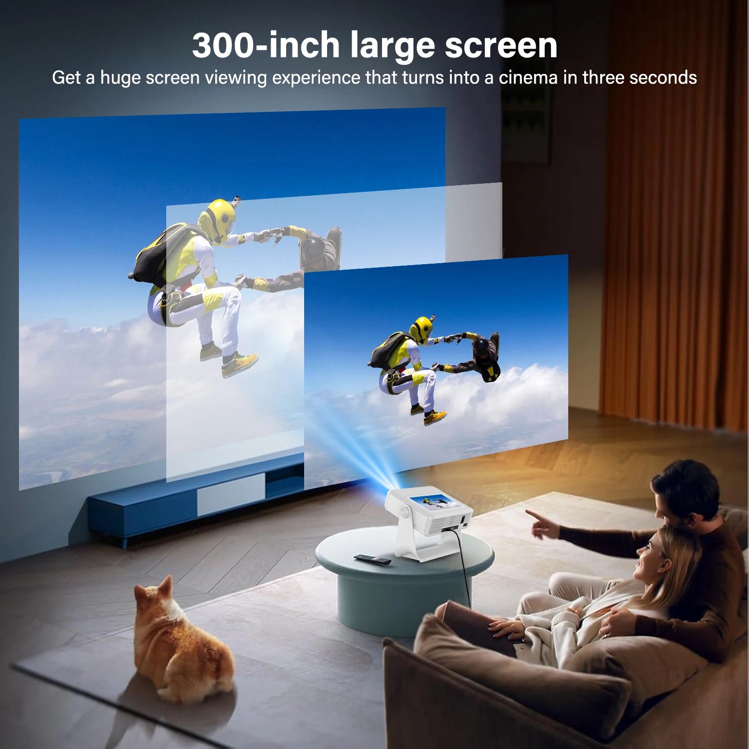 Transform Your Movie Nights with the 4K Smart Projector: Portable, WiFi 6, and Bluetooth 5.0 Connectivity!