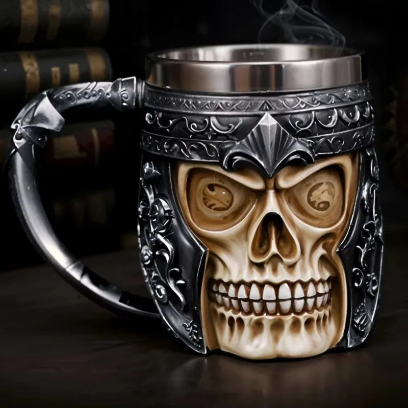 Mugs Coffee Cups Stainless Steel Viking Water Bottle Coffee Mug Large Capacity Insulated Mugs Bar Beer Mug Wine Drinkware Cup