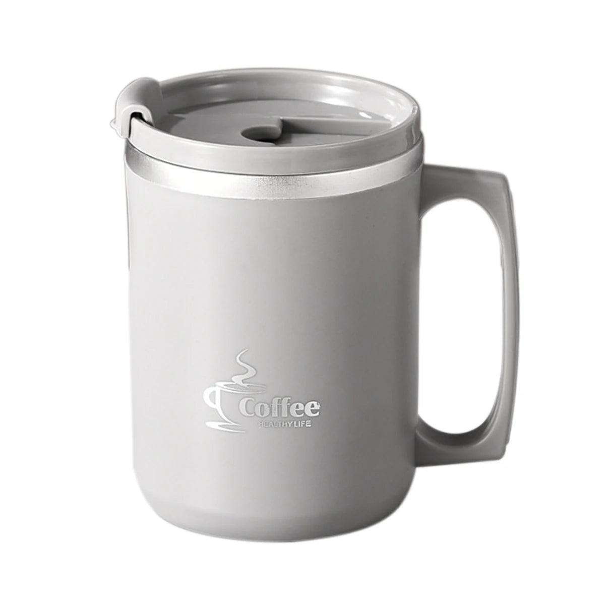 WORTHBUY 450Ml Milk Coffee Mug 304 Stainless Steel Double Wall Thermal Water Cup Sealed  Anti Scalding Drinking Cup For Student